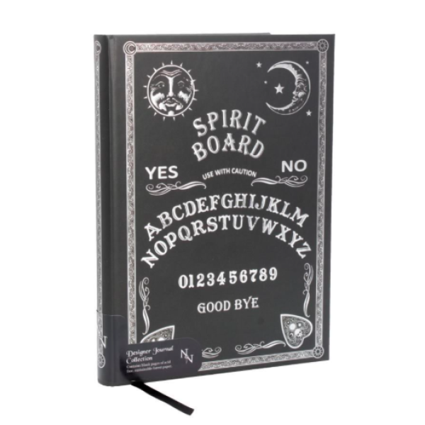 Book Journal Embossed Black and White Spirit Board Design 